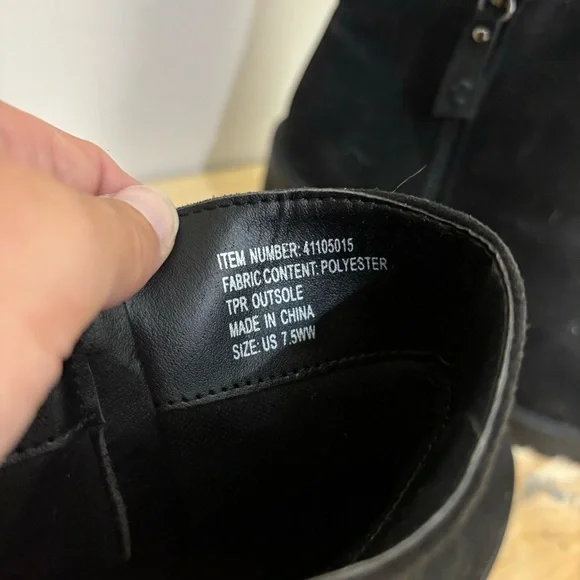 Torrid Black Suede wedge Ankle Booties extra wide - Picture 3 of 6